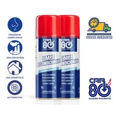 Kit 2 Limpa Ar Condicionado Higienizador 220ml Spray Carro Novo Car80