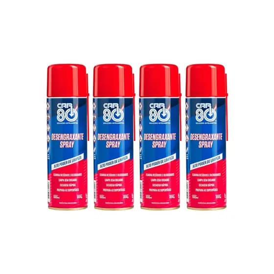 Kit 4 Unidades Desengraxante Spray Alto Poder De Limpeza 320ml
