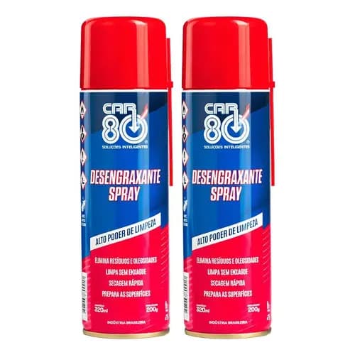 Kit Car80 2 Desengraxante Spray Alto Poder De Limpeza 320ml Multiuso