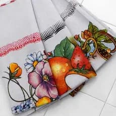 Toalha De Chá Cozinha Estampas Sortidas Cores Vivas 100% Algodão Pano de Prato Extra Grande