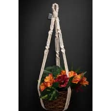 Suporte para Planta em Macramê Feito à Mão 80 cm– Decoração Boho para Vasos