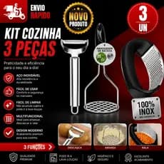 Conju1Descascador de Legumes Amassador de Batatas Espremedor Alho em Aço Inox Cozinha Restaurante