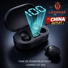 Fone de Ouvido Bluettoth  s/fio Lehmox Compativel Iphone Samsung e Xaiomi