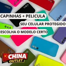 Kit Capinha Capa Case + Pelicula - Samsung Silicone Escolha o Modelo Certo A20 ate A36