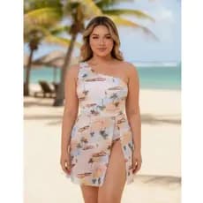 Maiô Saída Feminino Com Bojo Forrado FPU 50+ Saida Em Tule Maio Feminino Praia