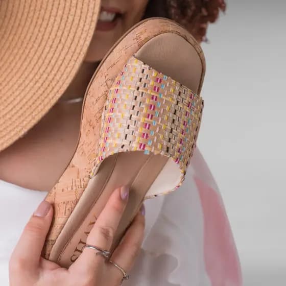 Sandália Tamanco Flatform Feminina Palha Rasteira Confortável Papete Blogueira Macia