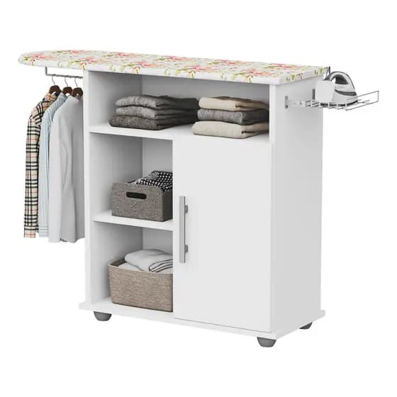 Tábua de Passar Roupas Branco - Elegância e Praticidade com Organizador e Prateleira