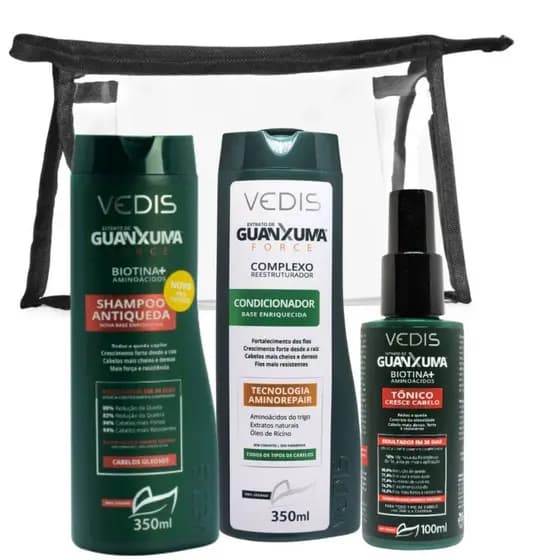 Kit Guanxuma Shampoo + Condicionador + Tônico crescimento capilar