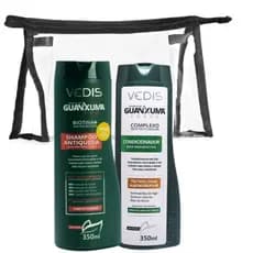 Kit Guanxuma Shampoo Condicionador Tratamento Queda Cabelos Oleosos Vedis