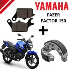 Kit Pastilha + Lona Freio Fazer150 Factor150 Factor125 2016 Até 2024