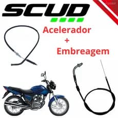 Cabo de Acelerador + Cabo Embreagem Titan 150  2004-2008 Original Scud