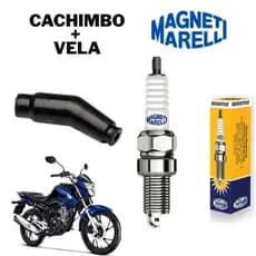Cachimbo de Vela + Vela Magneti Mareli Titan Fan150 Titan 160 Biz 125