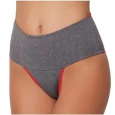 Kit 2 Calcinhas Cós Alto Compressão Abdominal Segura Barriga Tanga Compressão Fitness Ref: 1701