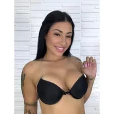 Sutiã Costa Nua Com Bojo E Alça De Silicone No Pescoço Removível Feminino Ref: 1576