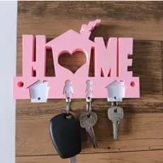 Porta Chaves de Parede HOME Decorativo em 3D - Organizador de chaves