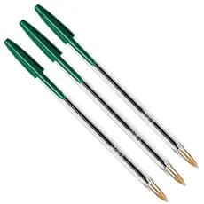 Kit 3 Caneta Bic Cristal Verde Ponta Média 1.0mm Original