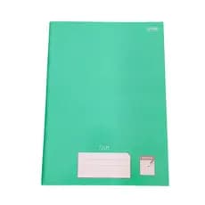 Caderno Capa Dura Brochura 1/4 Quadriculado Verde 96 Folhas