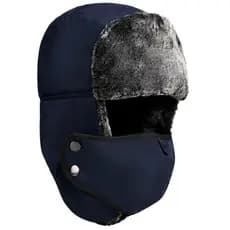 Touca Gorro de Frio Ushanka Inverno Lã Pelucia Esquenta Orelhas Proteção Adulto