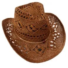 Chapéu Country Marrom Sertanejo Rodeio Shows Peão Estiloso Cowboy Bruto