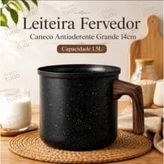 Leiteira Fervedor Caneco Antiaderente Grande 14cm Carvalho ou Royal Capacidade 1.5L - Clink