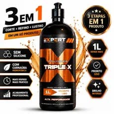 Polidor Automotivo 3 Em 1 Corte Refino Lustro 1L Com Carnaúba Sem Silicone Brilho Intenso Alta Performance