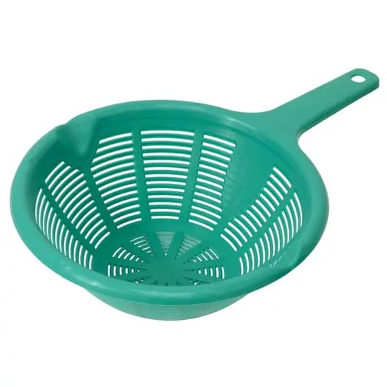 Escorredor Arroz Massa Pequeno Cozinha Cabo Suporte Base Plástico Vermelho Azul Rosa