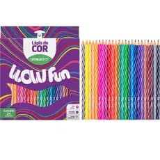 Lápis de Cor 24 Cores Wow Fun Leo&Leo- 1 estojo com 24 cores