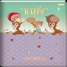 Caderno Brochurão 80 folhas 20x27cm Tico & Teco - 4 capas aleatórias