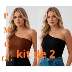 Blusa Feminina Ombro Só Canelada – P ao GG | Fabricação Própria | 4 Cores | Envio Imediato