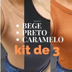 Kit Regata Feminina Conforto Estilo Versatilidade Regata Feminina Canelada Macio Especial P ao G3
