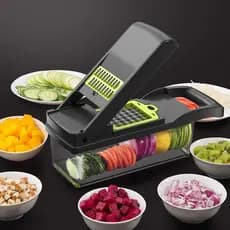 Profissional Multiuso Cozinha Slicer Aço Inox 12 em 1 Fatiador Cortador Ralador De Legumes Verduras Frutas Alimentos