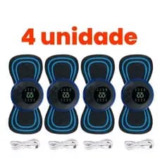 Kit Mini Massageador Elétrico Portátil Cervical EMS Alivia Dores Corpo Pescoço