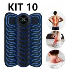 Kit massageador eletricoEMS Mini Massageador Cervical Portátil Com Controle Remoto Massagem E Nas Costas Estimulador Elé