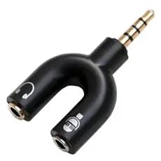 Adaptador para fone headset microfone lapela p2 x p3 áudio