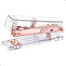 Grampeador Transparente Ouro Rose 20 Folhas Tilibra