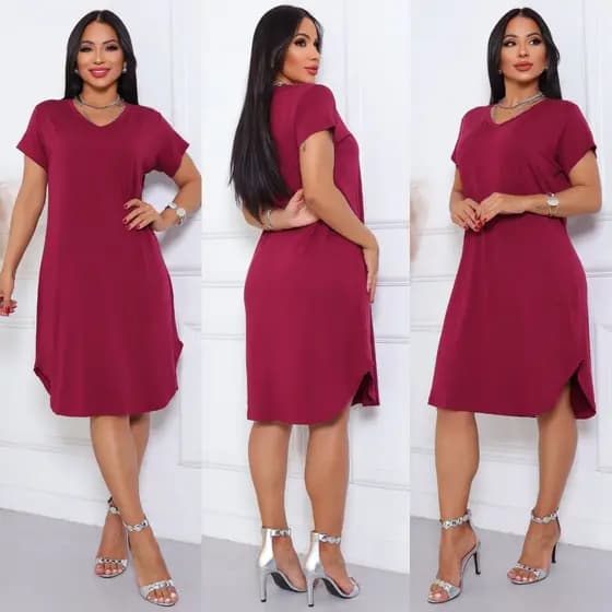 Vestido Midi Feminino Viscolycra Soltinho Longuete Casual Confortável