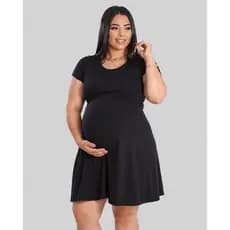 Vestido Feminino Plus Size Soltinho Confortavel Moda Modesta Grávidas