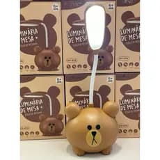 Luminária Urso Pequena Apontador Luz Dormir Cama