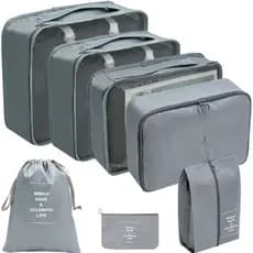 Organizador De Viagem, 7 PCS Cubos De Viagem Multifuncionais Bagagem Organizador Embalagem  Mala De Viagem