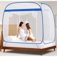Mosquiteiro Tenda Cama Solteiro 100x190cm Dobrável Pratico E Portátil