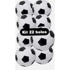 Kit 22 bolas de futebol preto e branco