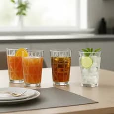 Kit 6 Copos de Vidro 310ml Decorados – Modelos Variados com Design Moderno e Elegante