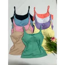kit 3 regata feminina alçinha fina con bojo material ribana canelado