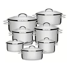 Jogo De Panelas Tramontina Aço Inox 8 Peças Indução Solar (com fervedor)