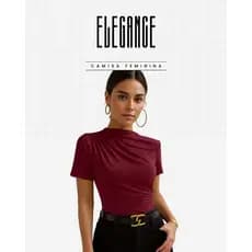 Camisa Feminina Casual com Gola Alta para Festa e Estilo Elegante
