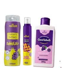 Kit Sabonete, Perfume aromatizador de calcinha , Hidratante Uva
