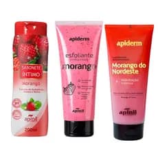 KIT SABONETE, ESFOLIANTE + LOÇÃO HIDRATANTE. MORANGO, TUTTI FRUITT, MELANCIA, ORQUIDEA, ROSA MOSQUETA