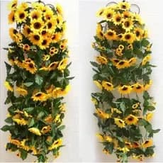 Corrente De Girassol Artificial 2M De Cordão Flor Decoração Casamentos, Arranjo Decorar Festas