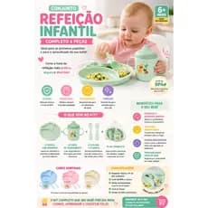 Conjunto Refeição Infantil Completo 4 Peças – Ideal para Primeiras Papinhas e Aprendizado Envio Aleatorio
