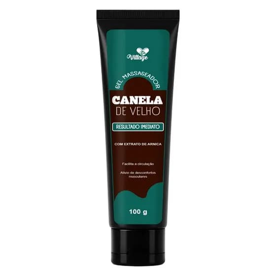 Gel Massageador Canela de Velho com Arnica 100g – Alívio Imediato de Dores Musculares